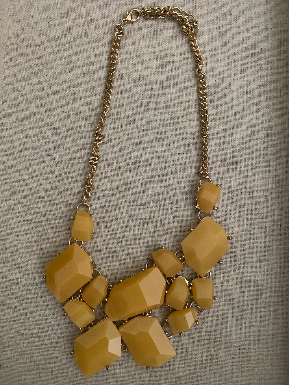 Career Statement Yellow Gem Cluster Necklace - Women Jewelry